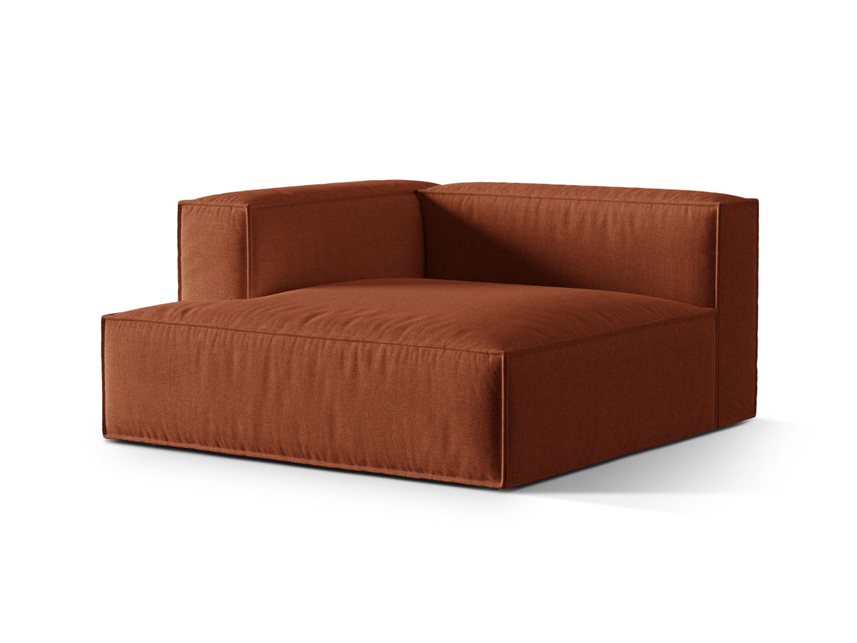 1-Sitzer Modul Chaise Longue Links Nuria in Brick-Liberty präsentiert im Onlineshop von KAQTU Design AG. Modulares Sofa ist von Micadoni