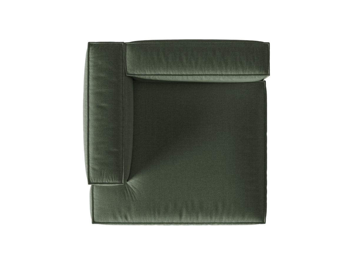 1-Sitzer Modul Chaise Longue Links Nuria in Moss Green-Liberty präsentiert im Onlineshop von KAQTU Design AG. Modulares Sofa ist von Micadoni