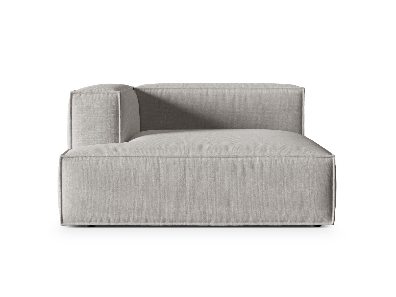 1-Sitzer Modul Chaise Longue Links Nuria in Light Grey-Liberty präsentiert im Onlineshop von KAQTU Design AG. Modulares Sofa ist von Micadoni