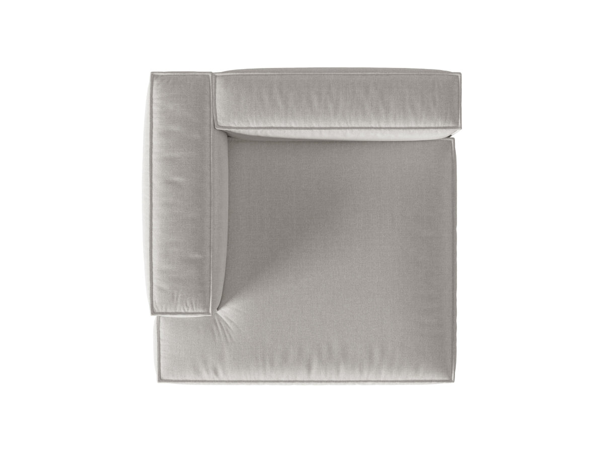 1-Sitzer Modul Chaise Longue Links Nuria in Light Grey-Liberty präsentiert im Onlineshop von KAQTU Design AG. Modulares Sofa ist von Micadoni