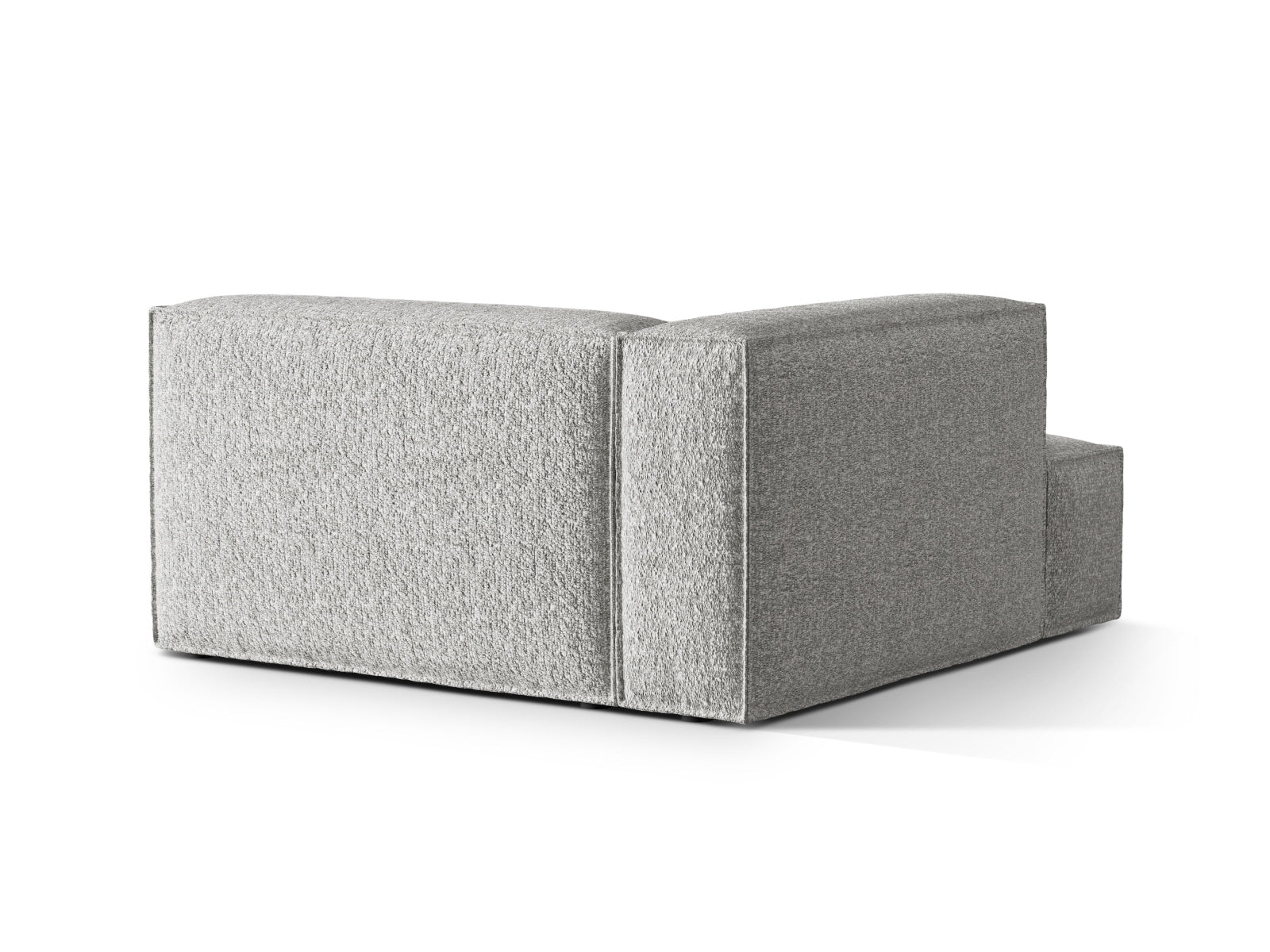 Moderne Nuria Chaise Longue links, 1 Sitzer in edlem Silver-Monet, perfekt für stilvolle und gemütliche Wohnbereiche.