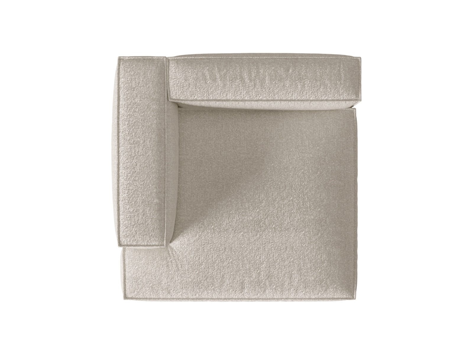 Nuria Modular Chaise Longue links 1 Sitzer in Beige-Monet präsentiert im Onlineshop von KAQTU Design AG. Modulares Sofa ist von Micadoni