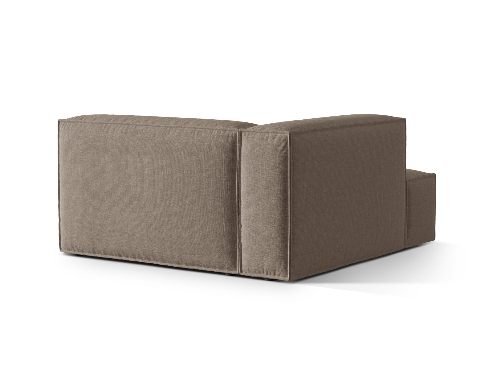 Elegante Nuria Velour Chaise Longue links 1 Sitzer in stilvollem Grau, ideal für entspannte Stunden und stilvolle Einrichtung.