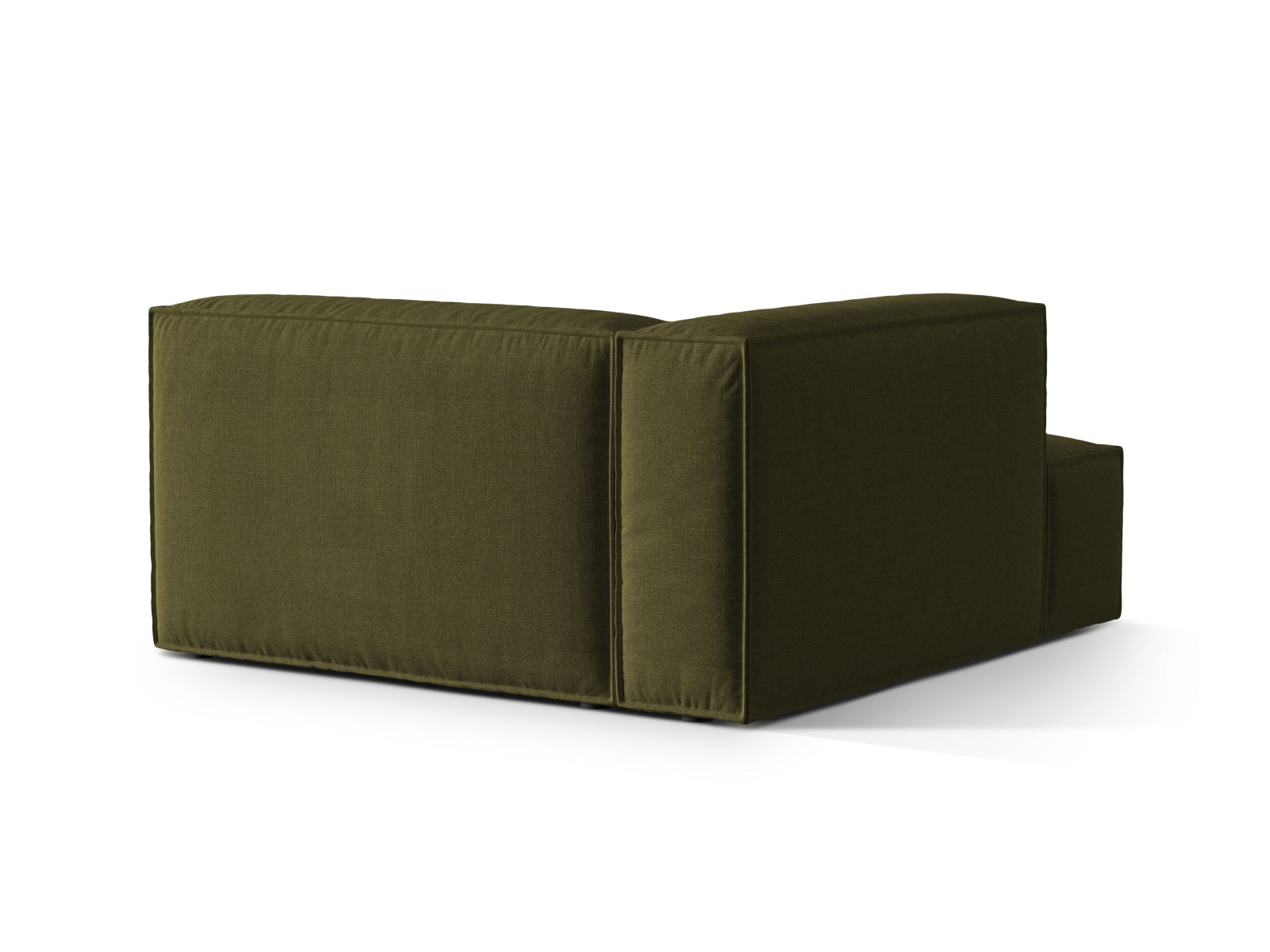Nuria Velour Chaise Longue links 1 Sitzer in Moss Green Melange-Paris präsentiert im Onlineshop von KAQTU Design AG. Modulares Sofa ist von Micadoni