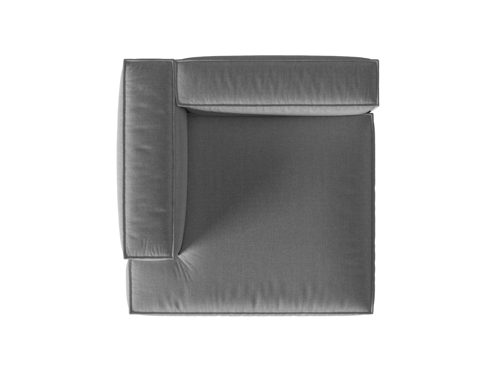 Nuria Velour Chaise Longue links 1 Sitzer in Grey-Paris präsentiert im Onlineshop von KAQTU Design AG. Modulares Sofa ist von Micadoni