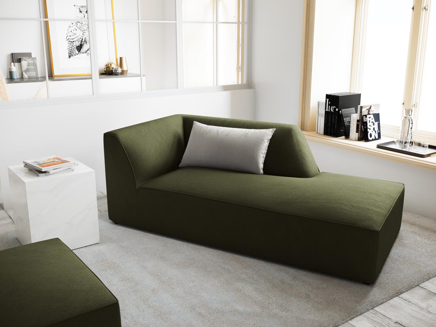 Elegantes Ruby Sofa Chaise Lounge in stilvollem Design, ideal für moderne Wohnräume. Rechtsseitige Sitzgelegenheit von Micadoni.
