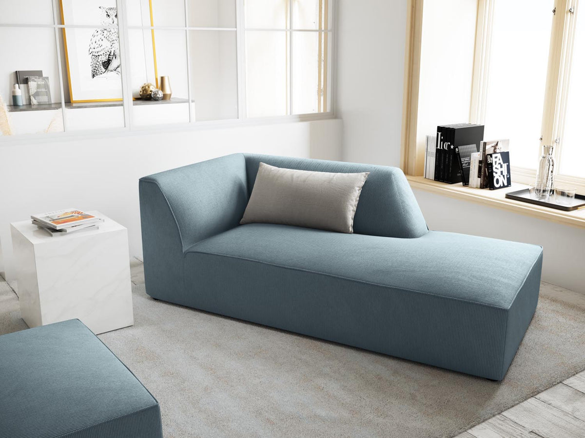 Ruby Sofa Chaise Lounge rechts 1 Sitz in Light Blue-Scala präsentiert im Onlineshop von KAQTU Design AG. L-Sofa rechts ist von Micadoni