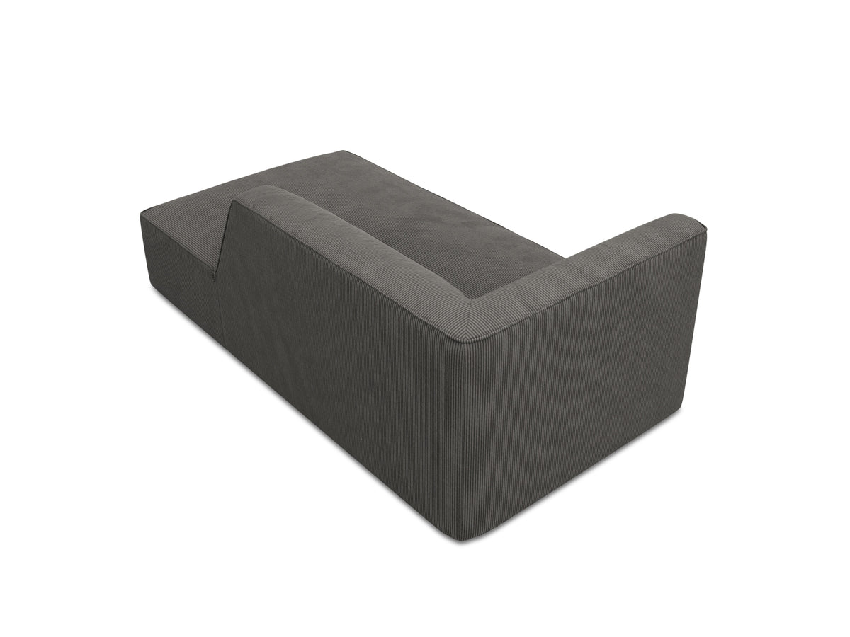Ruby Sofa Chaise Lounge rechts 1 Sitz in Dark Grey-Scala präsentiert im Onlineshop von KAQTU Design AG. L-Sofa rechts ist von Micadoni