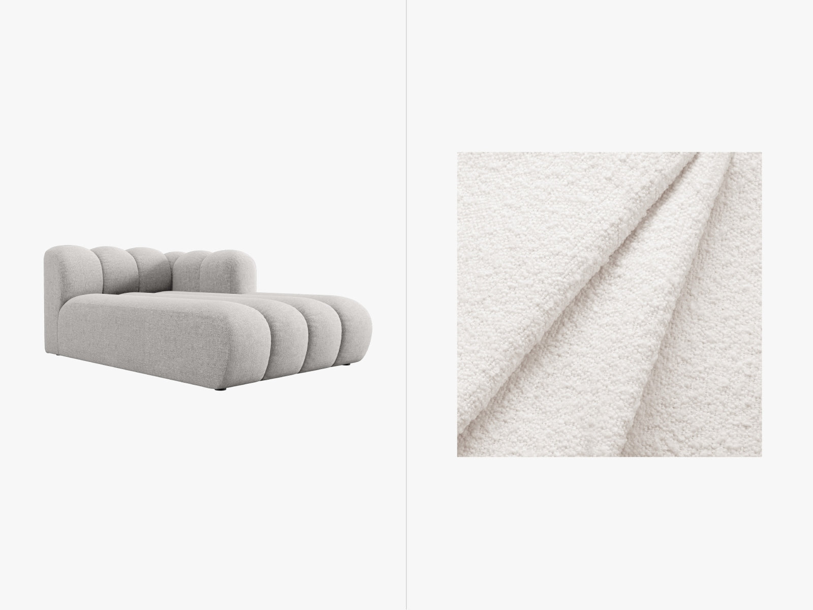 Lupine Sofa Chaise Lounge rechts 2 Sitzer in White-Baloo präsentiert im Onlineshop von KAQTU Design AG. L-Sofa rechts ist von Micadoni