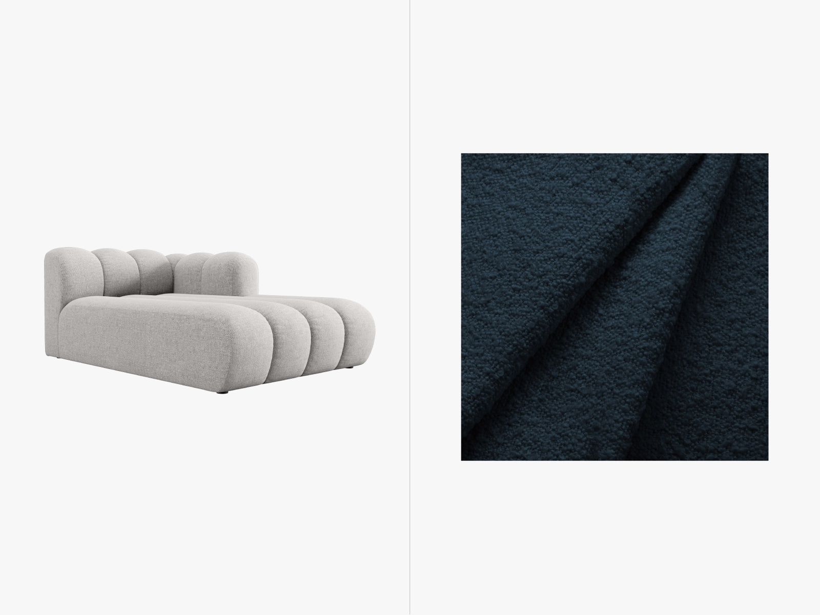 Lupine Sofa Chaise Lounge rechts 2 Sitzer in Dark Blue-Baloo präsentiert im Onlineshop von KAQTU Design AG. L-Sofa rechts ist von Micadoni