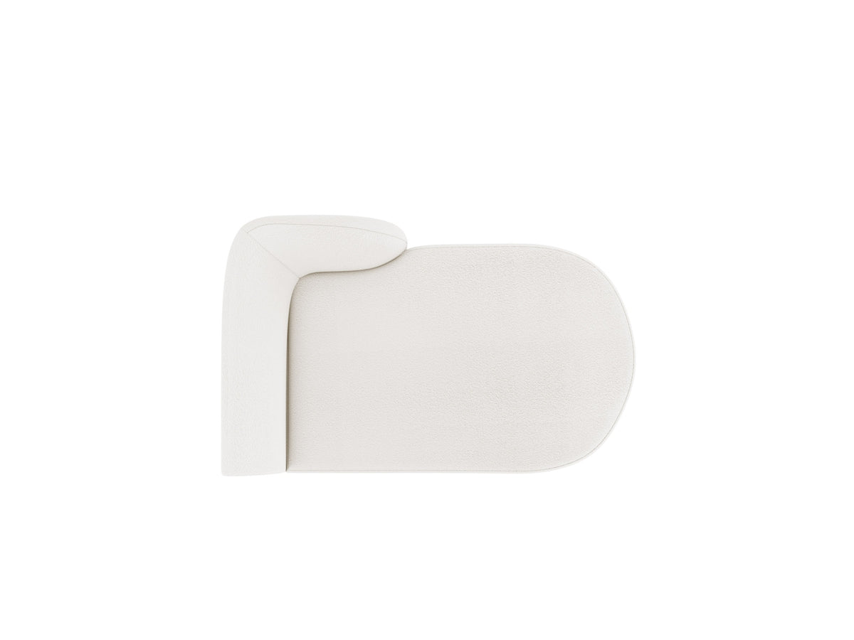 Miley Boucle Sofa Chaise Lounge rechts 2 Sitzer in White-Baloo präsentiert im Onlineshop von KAQTU Design AG. L-Sofa rechts ist von Micadoni