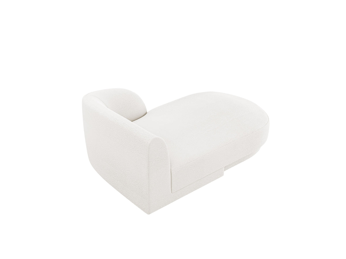 Miley Boucle Sofa Chaise Lounge rechts 2 Sitzer in White-Baloo präsentiert im Onlineshop von KAQTU Design AG. L-Sofa rechts ist von Micadoni