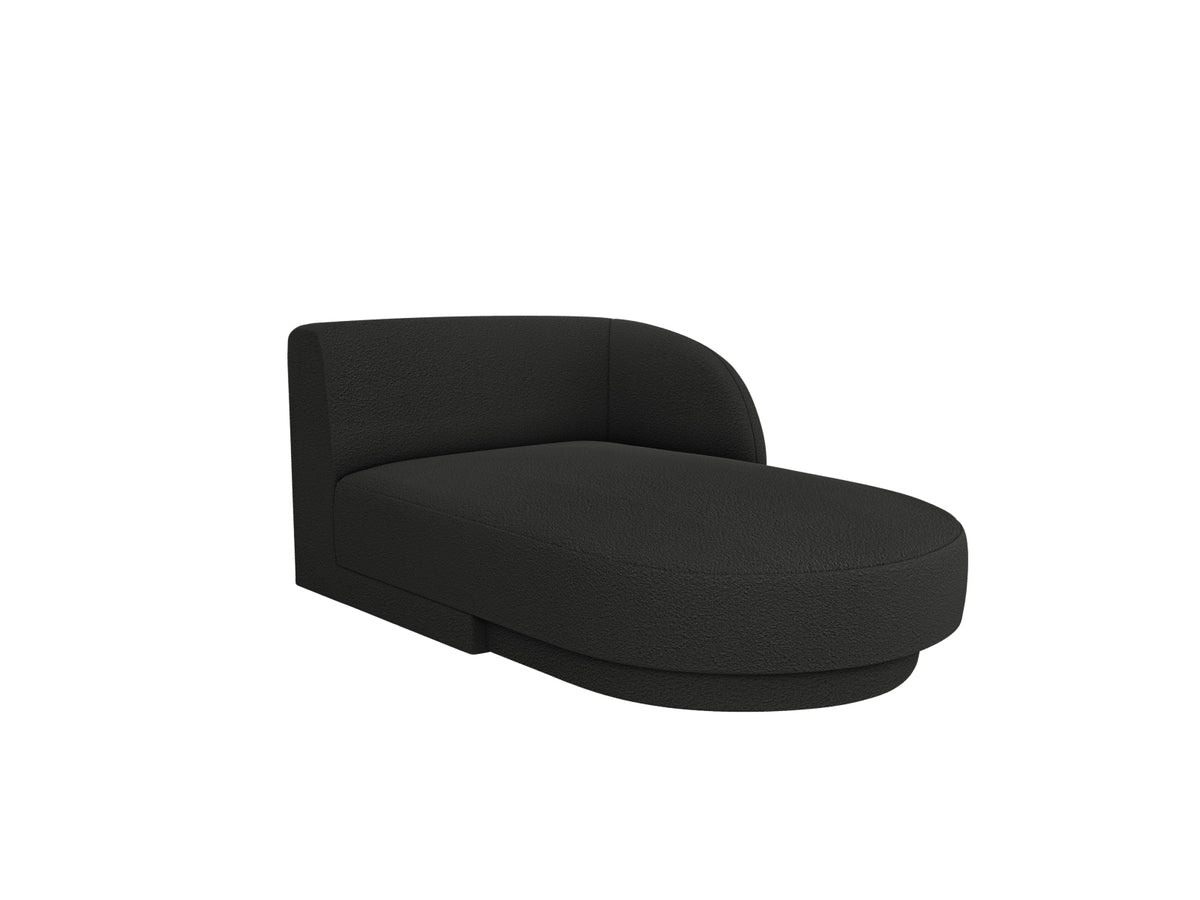 Miley Boucle Sofa Chaise Lounge rechts 2 Sitzer in Black-Baloo präsentiert im Onlineshop von KAQTU Design AG. L-Sofa rechts ist von Micadoni