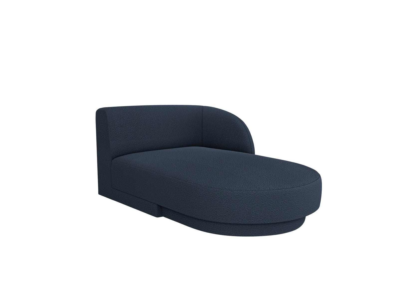 Miley Boucle Sofa Chaise Lounge rechts 2 Sitzer in Dark Blue präsentiert im Onlineshop von KAQTU Design AG. L-Sofa rechts ist von Micadoni