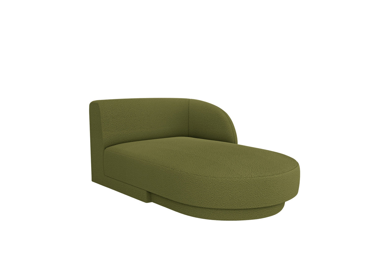 Miley Boucle Sofa Chaise Lounge rechts 2 Sitzer in Dark Olive Green-Baloo präsentiert im Onlineshop von KAQTU Design AG. L-Sofa rechts ist von Micadoni