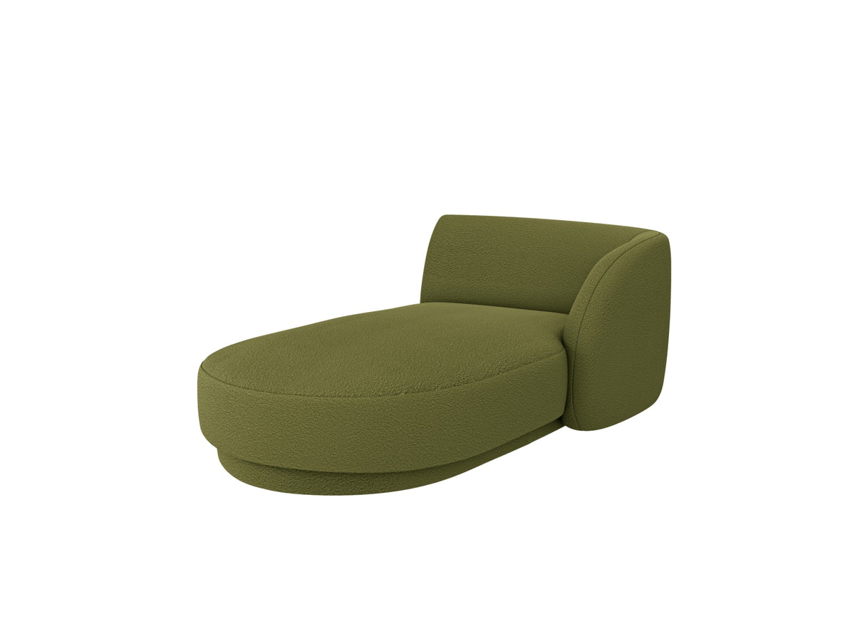 Miley Boucle Sofa Chaise Lounge rechts 2 Sitzer in Dark Olive Green-Baloo präsentiert im Onlineshop von KAQTU Design AG. L-Sofa rechts ist von Micadoni