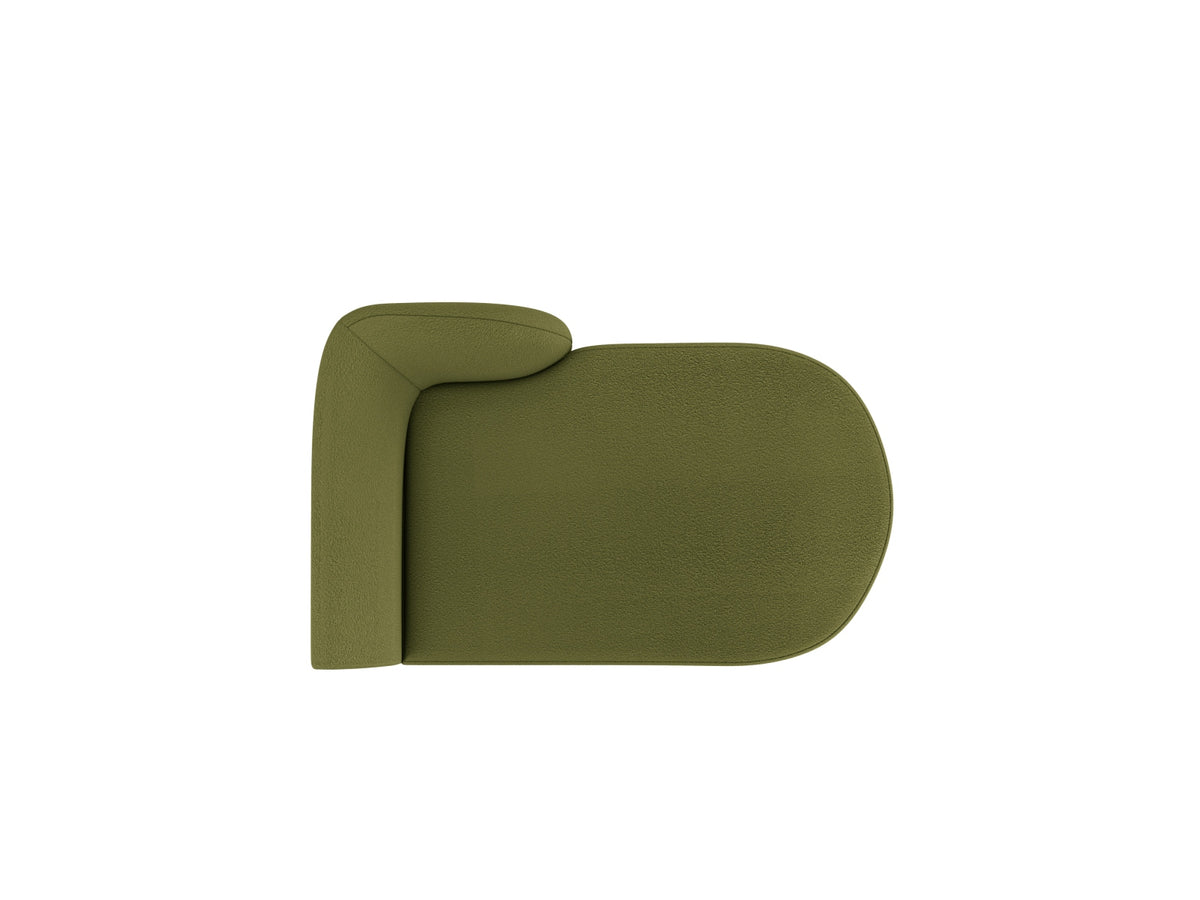 Miley Boucle Sofa Chaise Lounge rechts 2 Sitzer in Dark Olive Green-Baloo präsentiert im Onlineshop von KAQTU Design AG. L-Sofa rechts ist von Micadoni