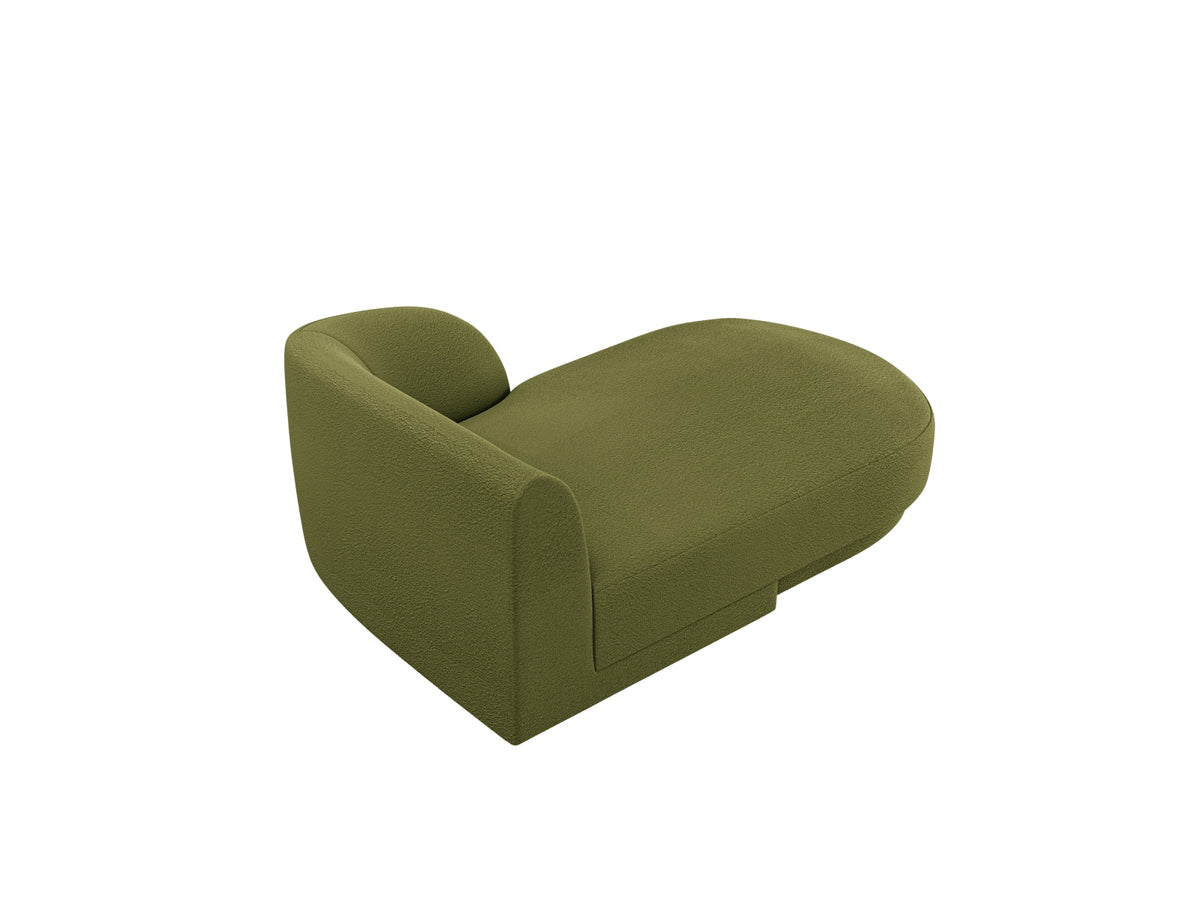 Miley Boucle Sofa Chaise Lounge rechts 2 Sitzer in Dark Olive Green-Baloo präsentiert im Onlineshop von KAQTU Design AG. L-Sofa rechts ist von Micadoni