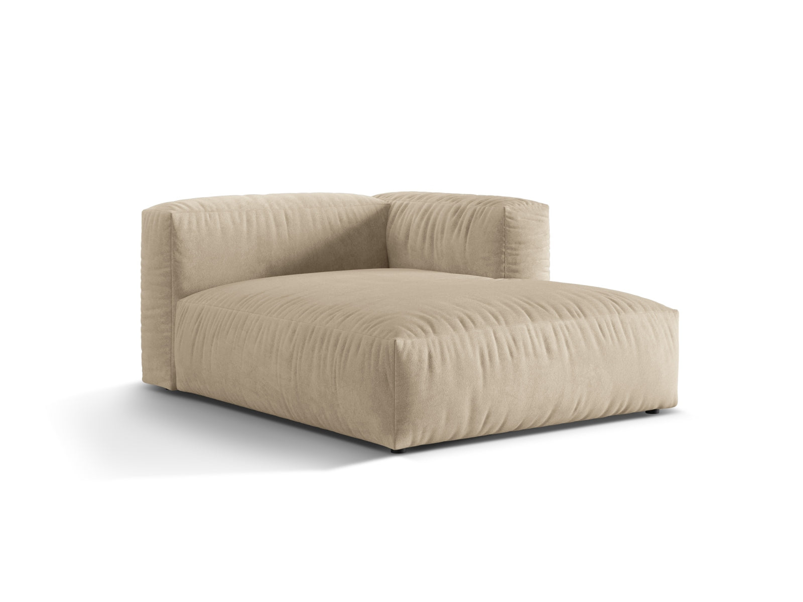 Elegantes Martina Sofa Chaise Lounge in hellem Beige, ideal für stilvolle Wohnräume. Bietet Komfort und zeitgemäße Ästhetik.