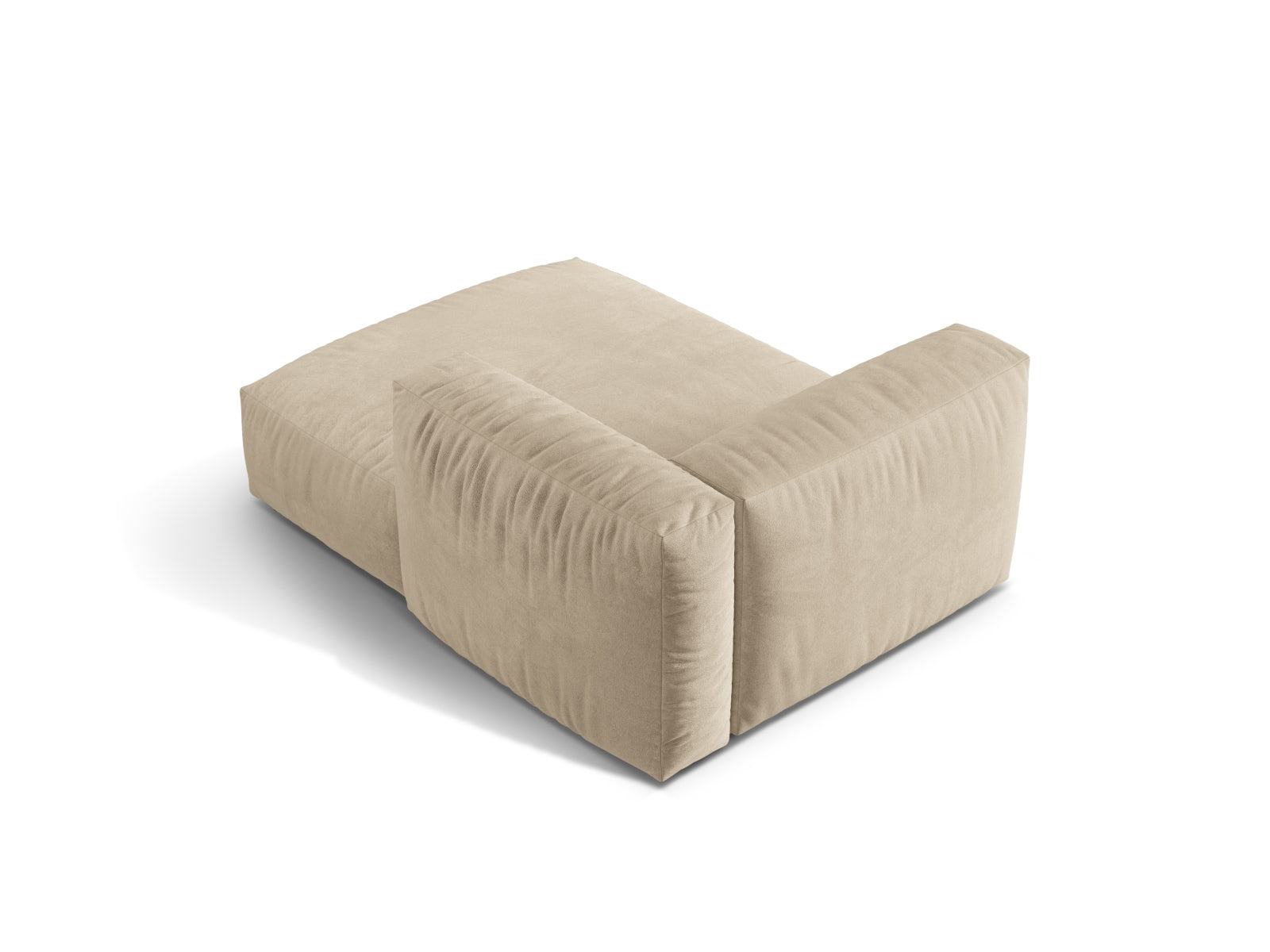 Beige Martina Chaise Lounge Sofa mit modernem Design, perfekt für gemütliche Ecken und stilvolle Einrichtungsideen.