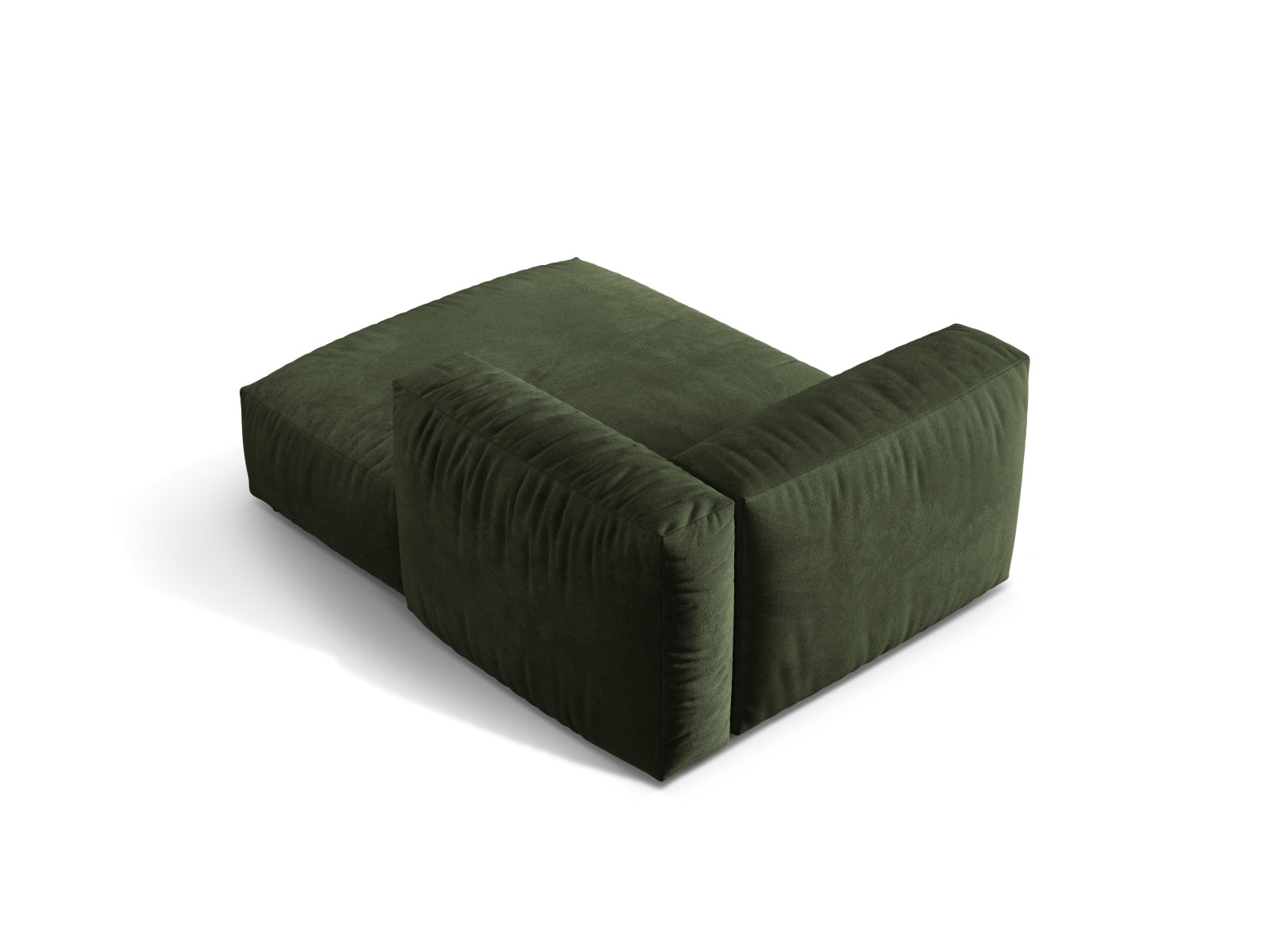 Modernes Martina Sofa Chaise Lounge in Green-Vogue, perfekt für gemütliche Ecken. Rechtsseitige L-Form von Micadoni für elegantes Wohnen.