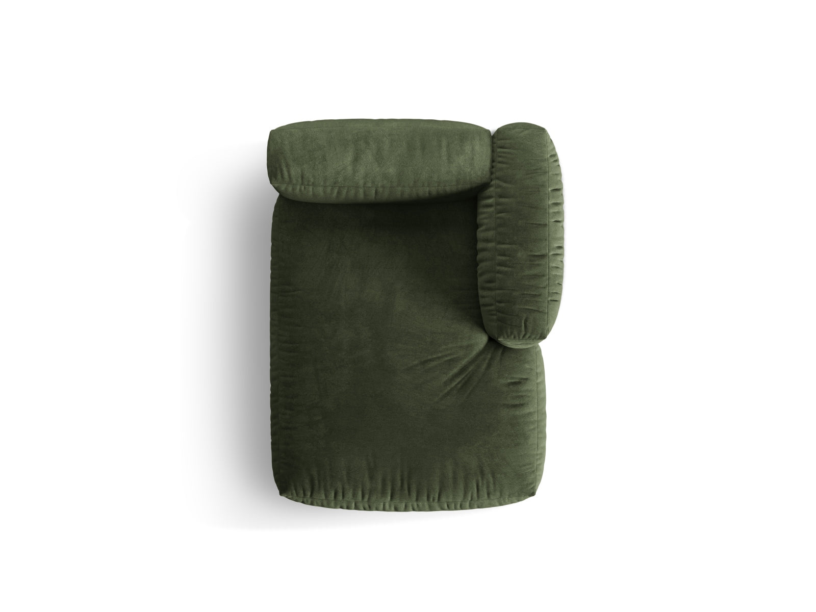 Elegantes Martina Sofa Chaise Lounge in Green-Vogue, ideal für stilvolle Wohnräume. Rechtsseitige L-Form für optimalen Komfort und Design.