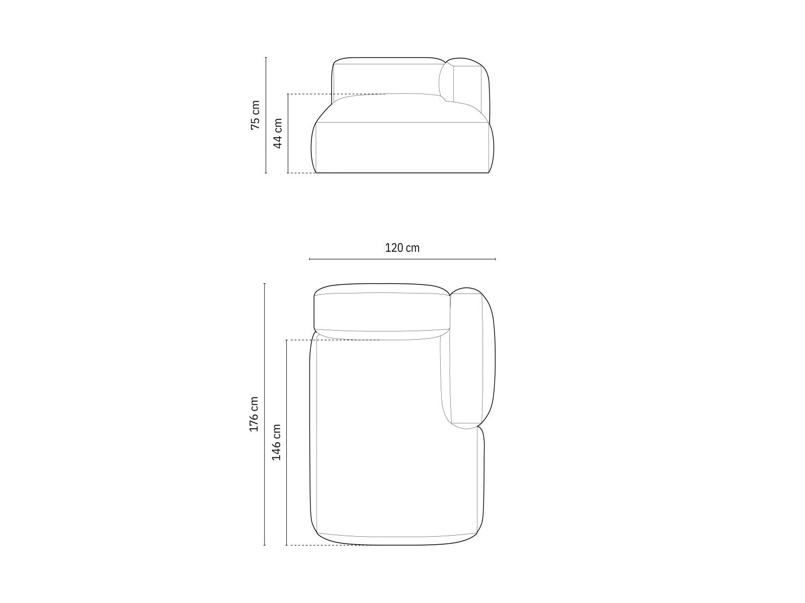 Entdecken Sie die Martina Sofa Chaise Lounge rechts von Micadoni – ein stilvolles L-Sofa, das höchsten Komfort und modernes Design für Ihr Zuhause bietet.