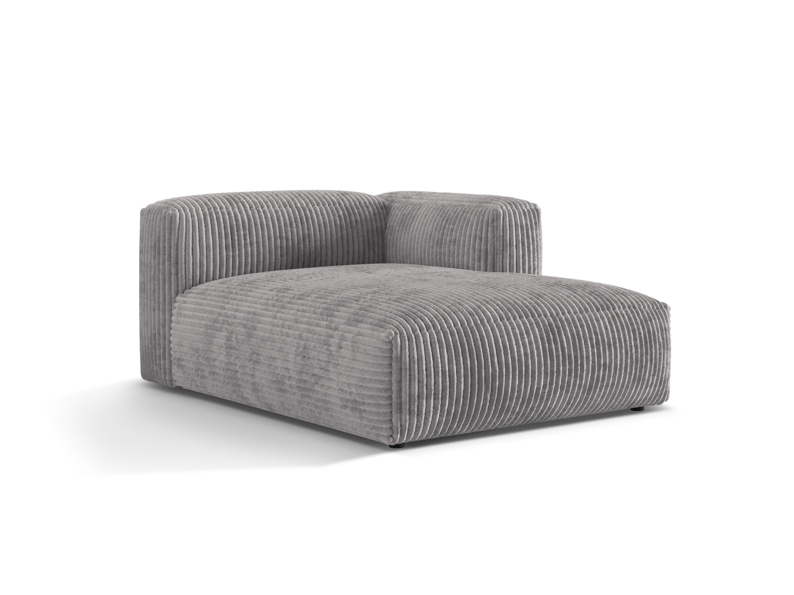 Elegantes Martina Sofa Chaise Lounge in hellem Grau, ideal für stilvolle Wohnräume. Komfortabler 1-Sitzer von Micadoni.