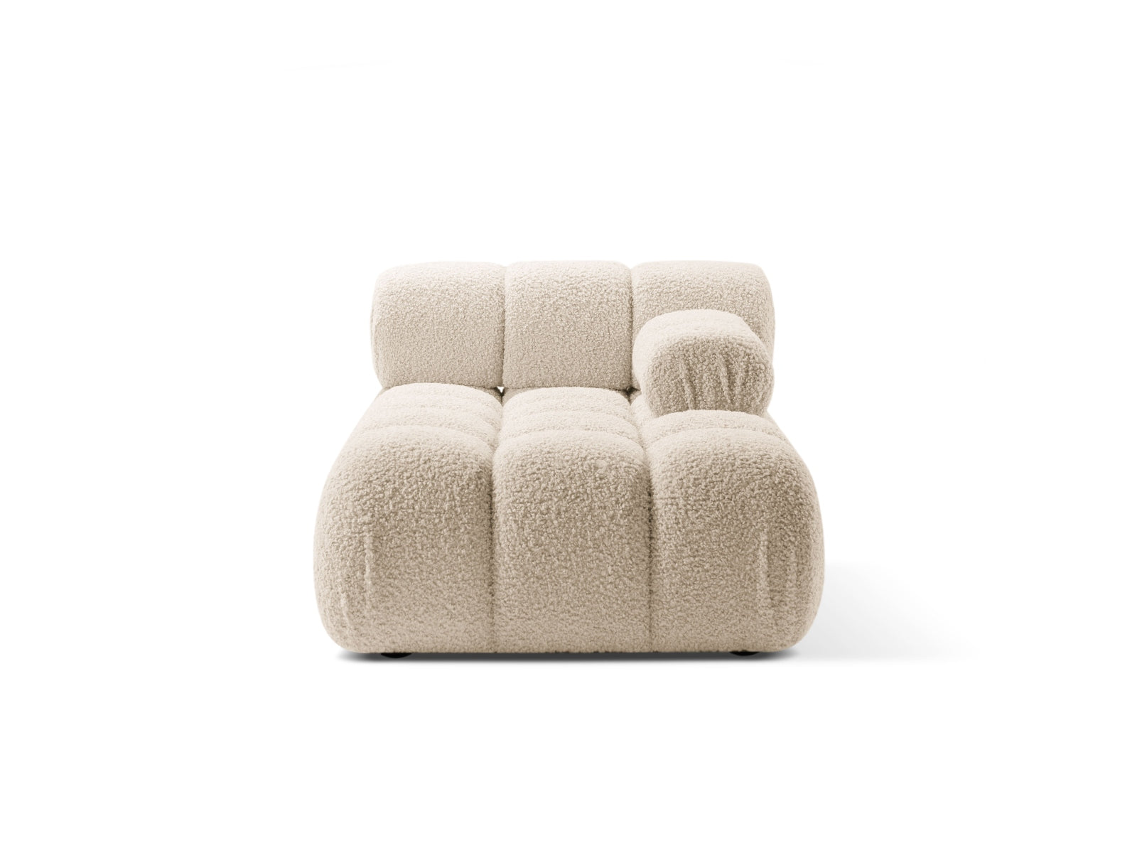 Bellis Boucle Sofa Chaise Lounge rechts 1 Sitz 94cm in Light Beige präsentiert im Onlineshop von KAQTU Design AG. L-Sofa rechts ist von Micadoni