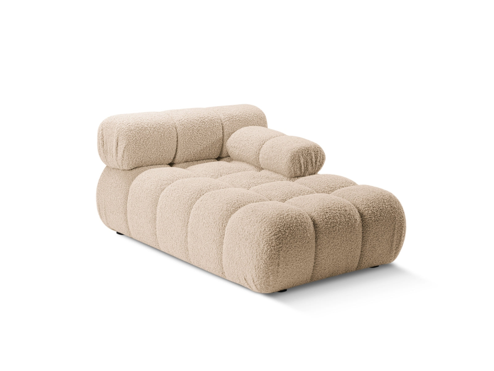 Elegantes Bellis Boucle Sofa Chaise Lounge in Sand-Rolf, 1 Sitz, 94cm, ideal für stilvolle Wohnräume. Hochwertige Verarbeitung von Micadoni.