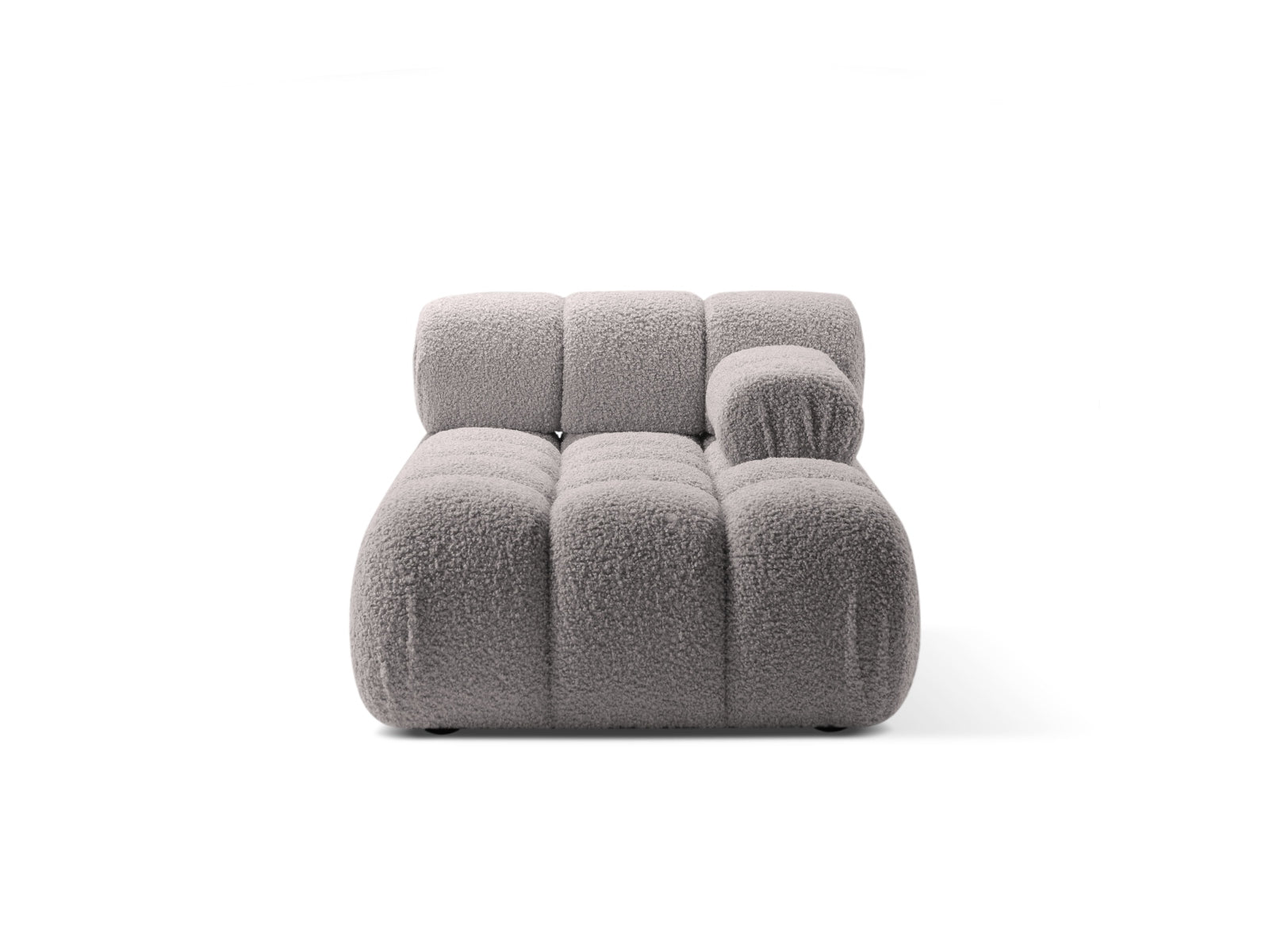 Bellis Boucle Sofa Chaise Lounge rechts 1 Sitz 94cm in Light Grey präsentiert im Onlineshop von KAQTU Design AG. L-Sofa rechts ist von Micadoni