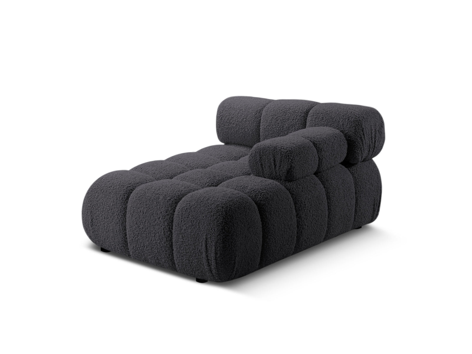 Modernes Bellis Boucle Sofa Chaise Lounge in Graphit, 1 Sitz, 94cm, perfekt für gemütliche Ecken und stilvolle Akzente in Ihrem Zuhause.