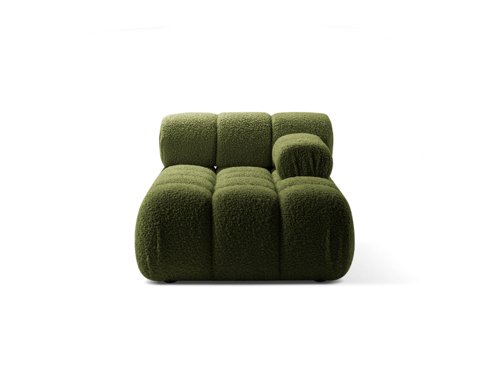 Bellis Boucle Sofa Chaise Lounge rechts 1 Sitz 94cm in Green präsentiert im Onlineshop von KAQTU Design AG. L-Sofa rechts ist von Micadoni