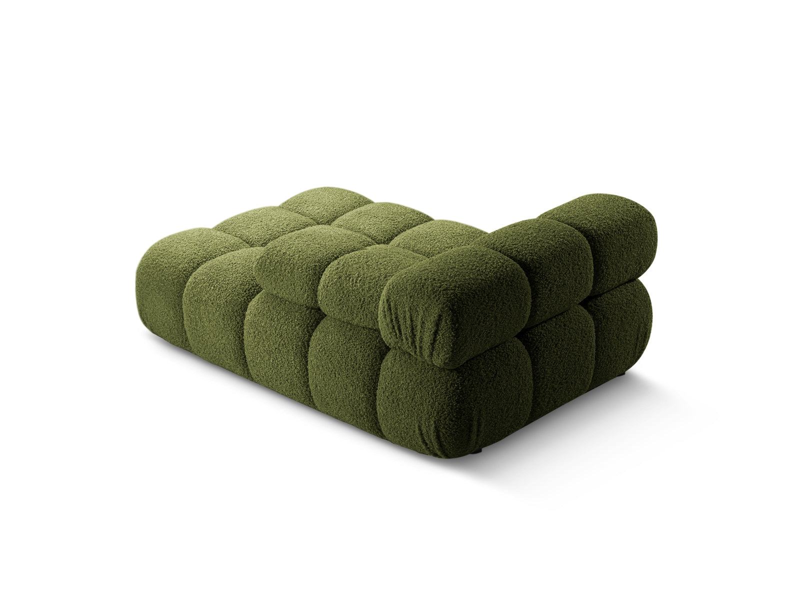 Elegantes Bellis Boucle Sofa Chaise Lounge in frischem Grün, 1 Sitz, 94 cm, perfekt für gemütliche und moderne Wohnambiente von Micadoni.