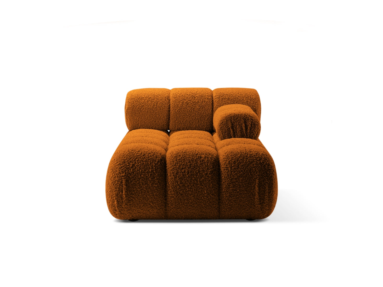 Bellis Boucle Sofa Chaise Lounge rechts 1 Sitz 94cm in Brick-Rolf präsentiert im Onlineshop von KAQTU Design AG. L-Sofa rechts ist von Micadoni