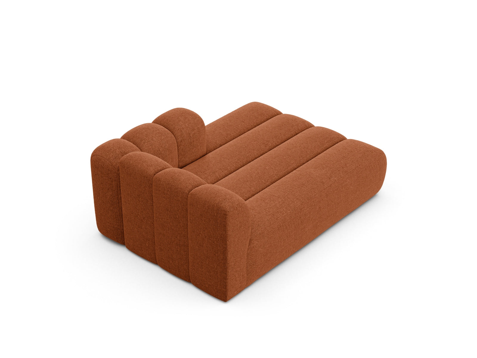 Moderne Lupine Chaise Longue rechts für zwei Personen in Brick-Eden, perfekt für einladende und stilvolle Wohnambiente.