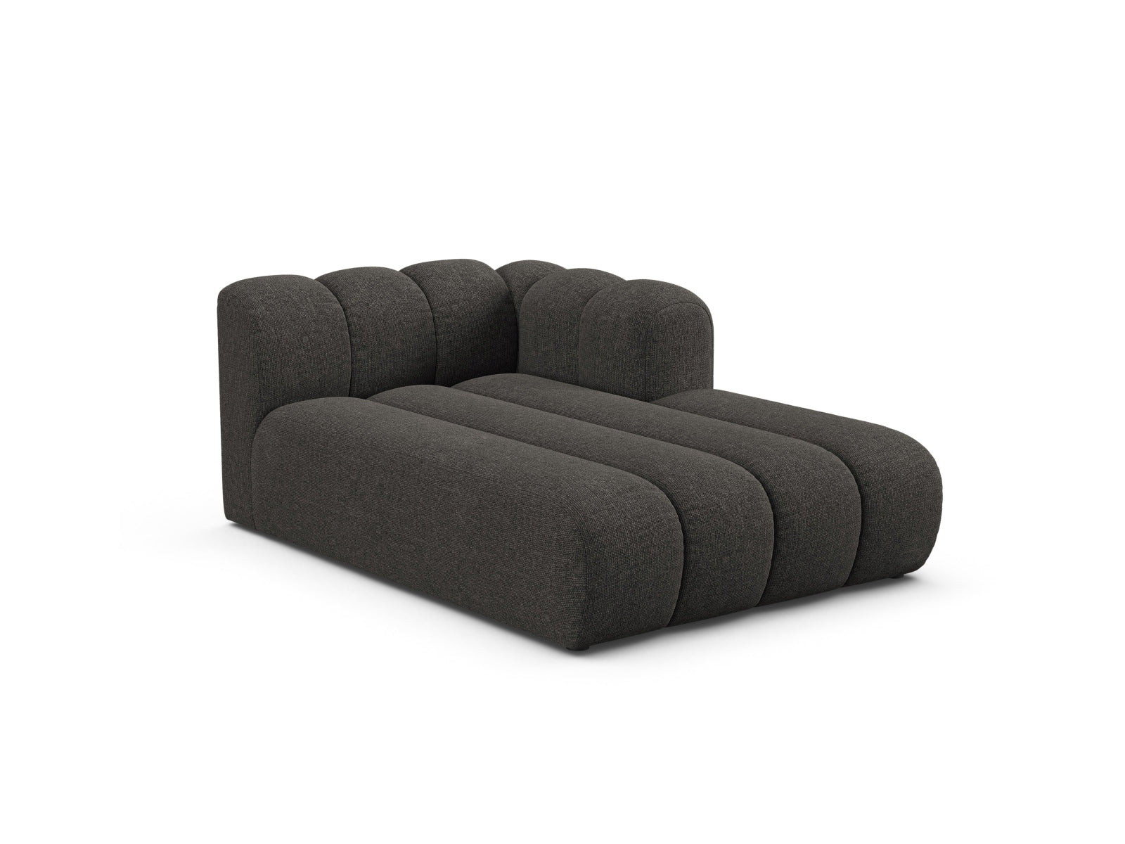 Elegante Lupine Chaise Longue rechts 2 Sitzer in Dunkelgrau, ideal für stilvolle Wohnräume, erhältlich bei KAQTU Design AG.