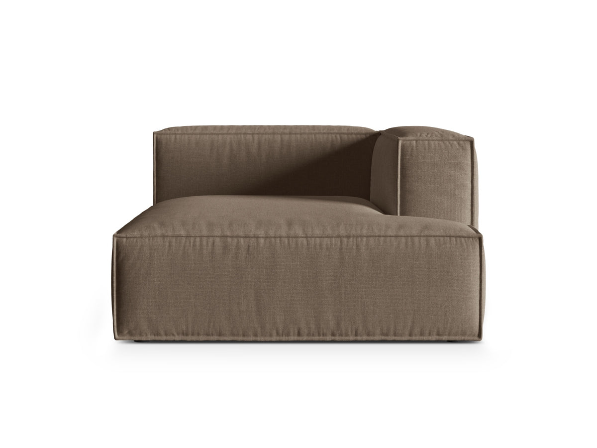 1-Sitzer Modul Chaise Longue Rechts Nuria in Cappuccino-Liberty präsentiert im Onlineshop von KAQTU Design AG. Modulares Sofa ist von Micadoni