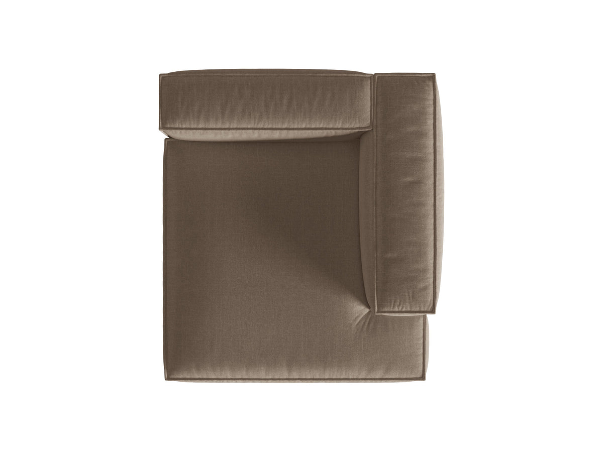 1-Sitzer Modul Chaise Longue Rechts Nuria in Cappuccino-Liberty präsentiert im Onlineshop von KAQTU Design AG. Modulares Sofa ist von Micadoni
