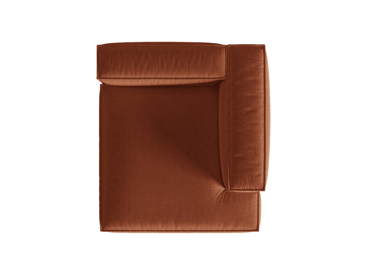 1-Sitzer Modul Chaise Longue Rechts Nuria in Brick-Liberty präsentiert im Onlineshop von KAQTU Design AG. Modulares Sofa ist von Micadoni