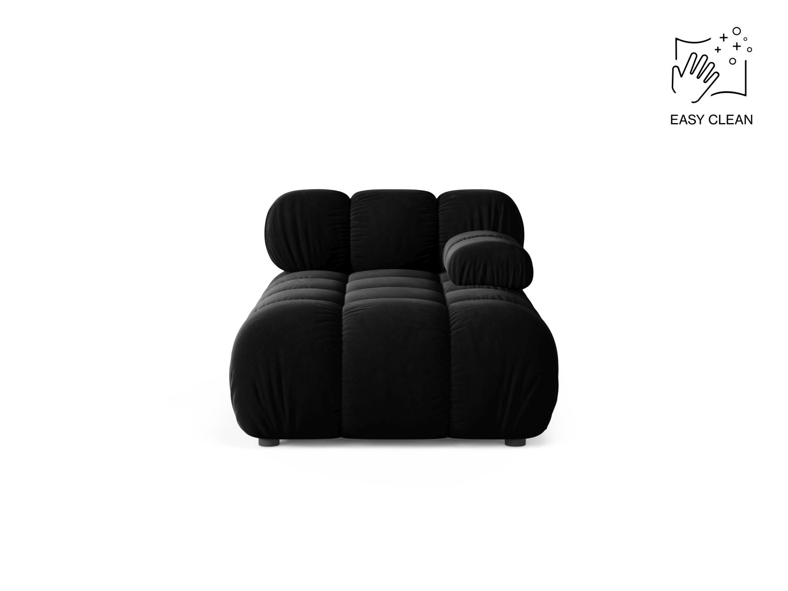 1-Sitzer Chaise Longue rechts Bellis in Black-Venus präsentiert im Onlineshop von KAQTU Design AG. Modulares Sofa ist von Micadoni