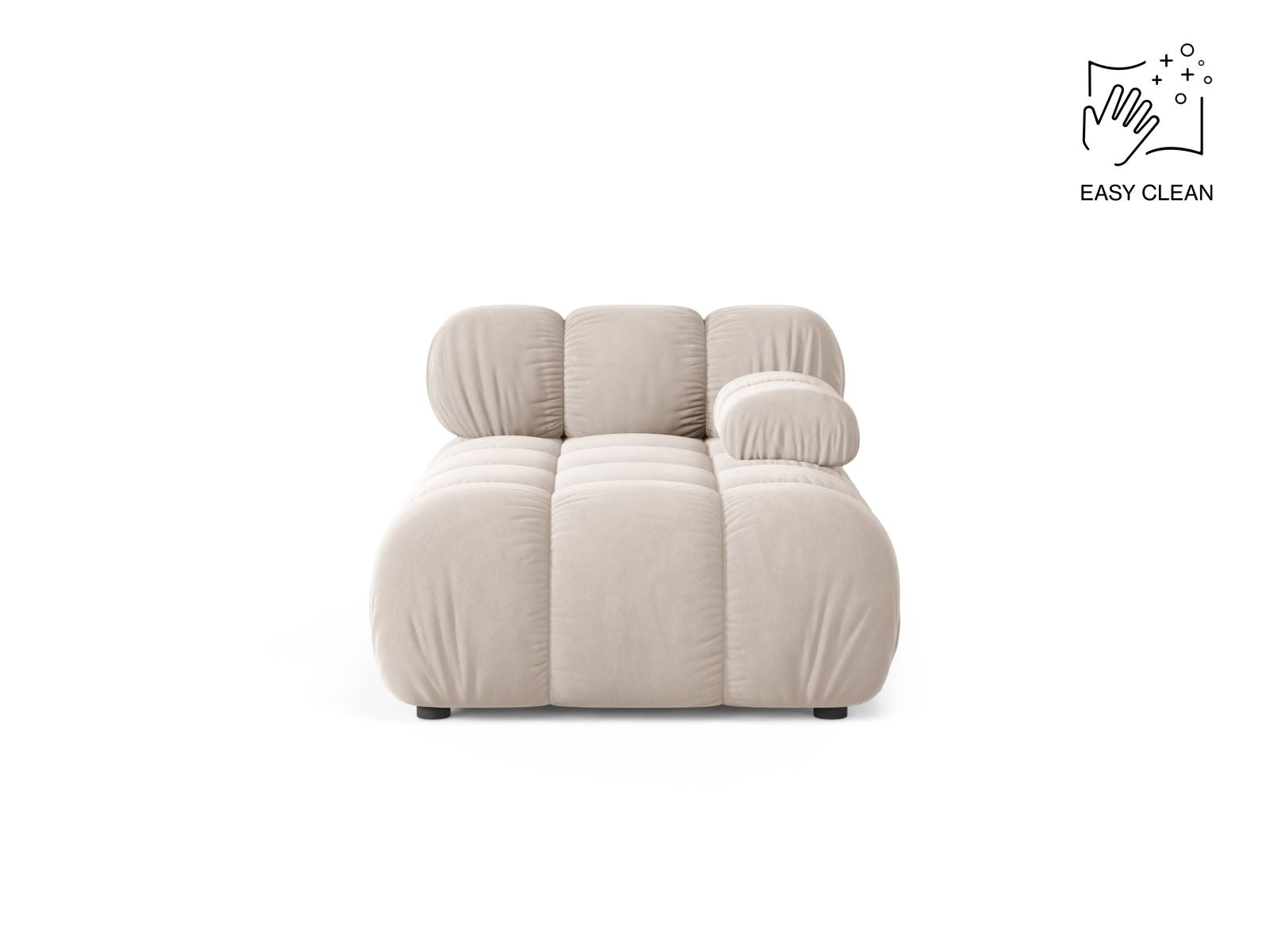 1-Sitzer Chaise Longue rechts Bellis in Light Beige-Venus präsentiert im Onlineshop von KAQTU Design AG. Modulares Sofa ist von Micadoni