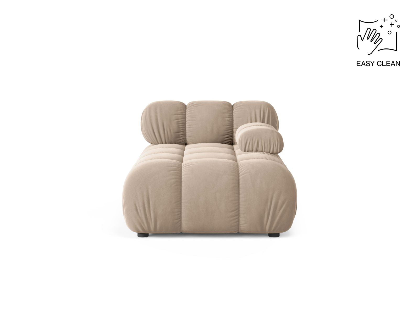 1-Sitzer Chaise Longue rechts Bellis in Beige-Venus präsentiert im Onlineshop von KAQTU Design AG. Modulares Sofa ist von Micadoni