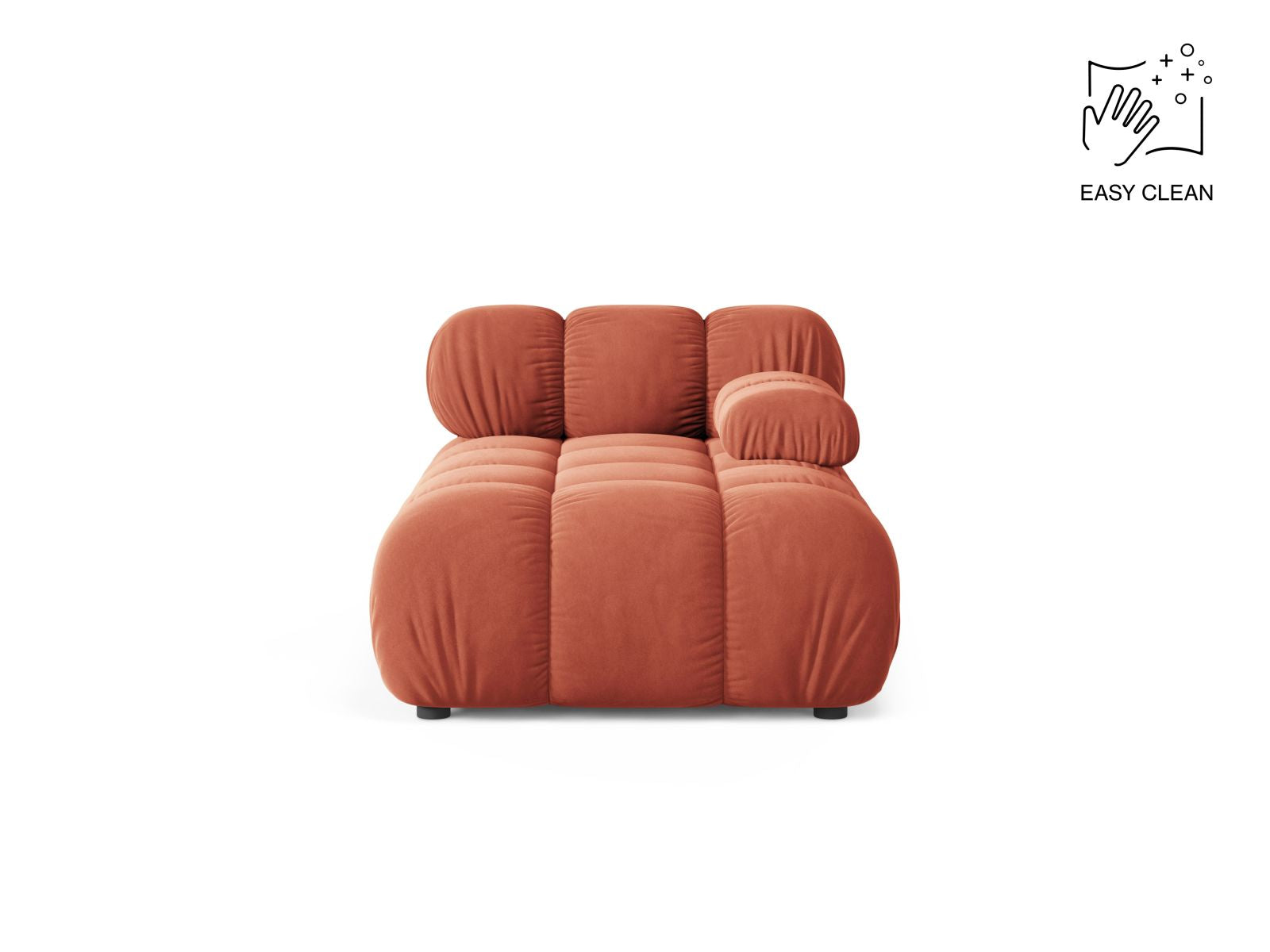 1-Sitzer Chaise Longue rechts Bellis in Coral-Venus präsentiert im Onlineshop von KAQTU Design AG. Modulares Sofa ist von Micadoni