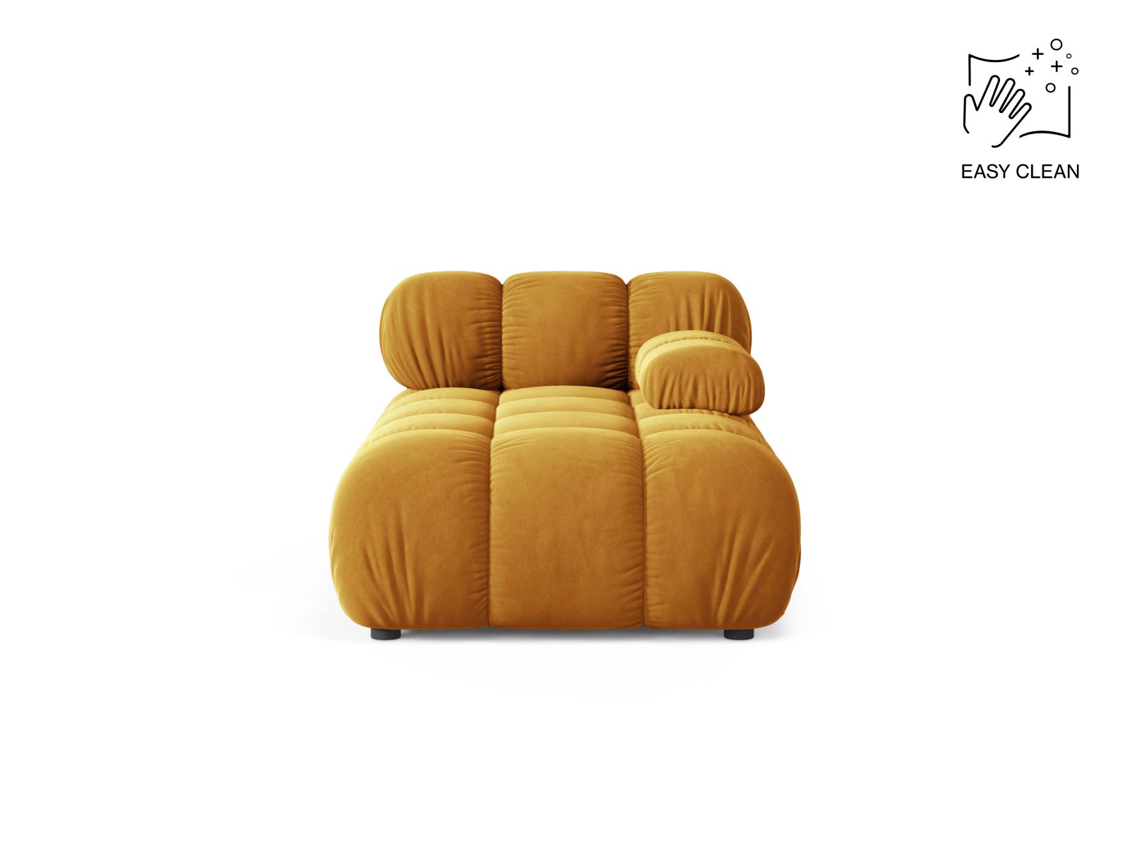 1-Sitzer Chaise Longue rechts Bellis in Yellow-Venus präsentiert im Onlineshop von KAQTU Design AG. Modulares Sofa ist von Micadoni
