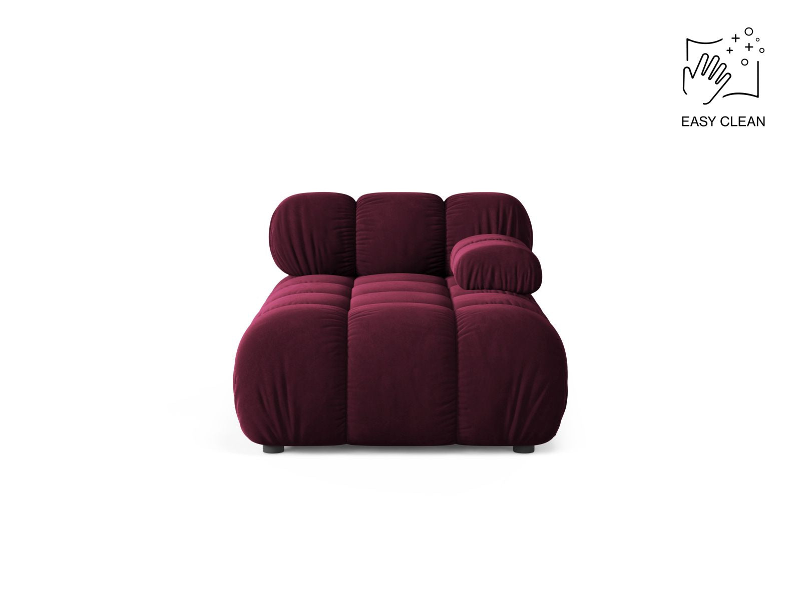 1-Sitzer Chaise Longue rechts Bellis in Burgundy-Venus präsentiert im Onlineshop von KAQTU Design AG. Modulares Sofa ist von Micadoni