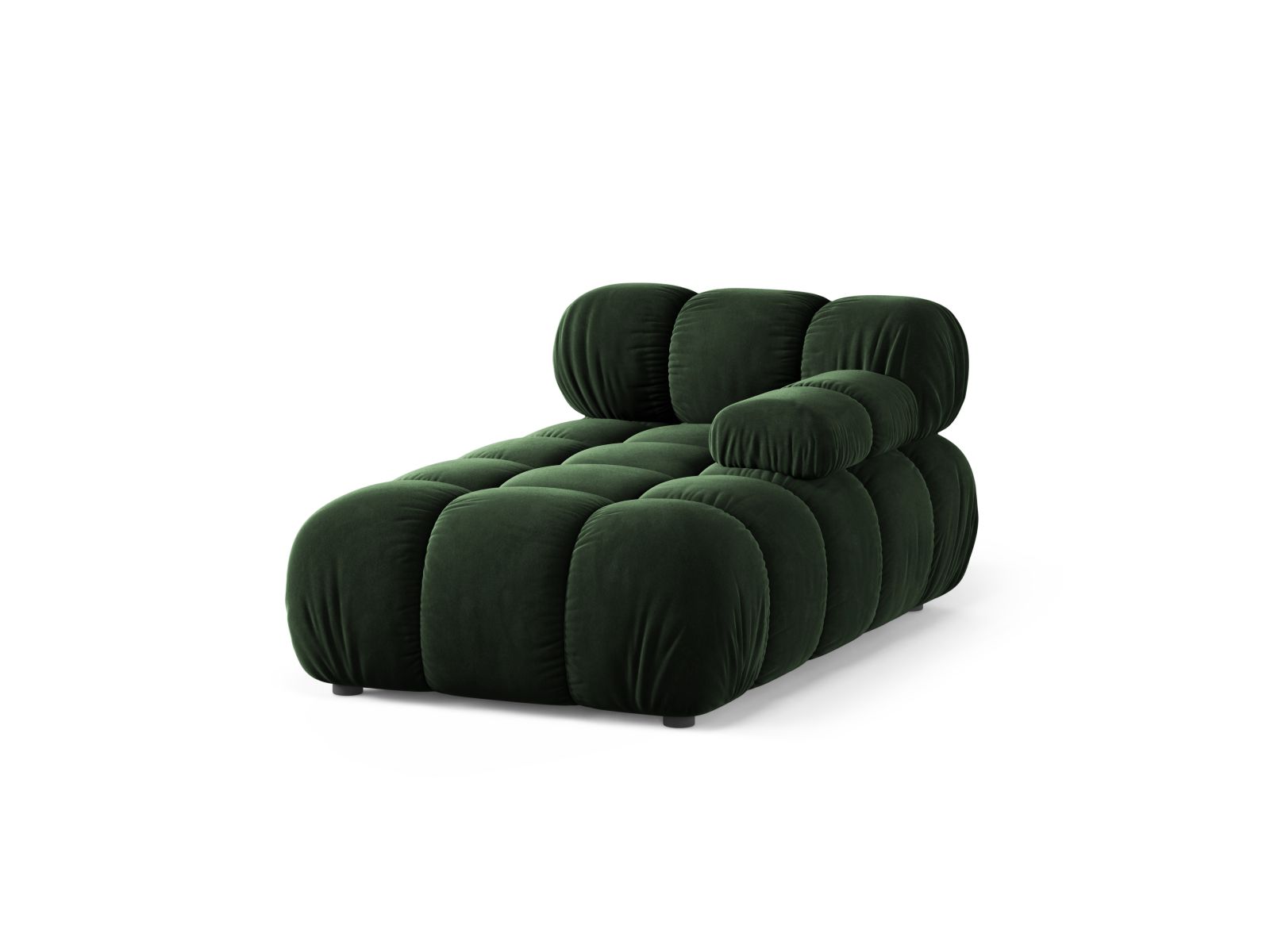 1-Sitzer Chaise Longue rechts Bellis in Bottle Green-Venus präsentiert im Onlineshop von KAQTU Design AG. Modulares Sofa ist von Micadoni