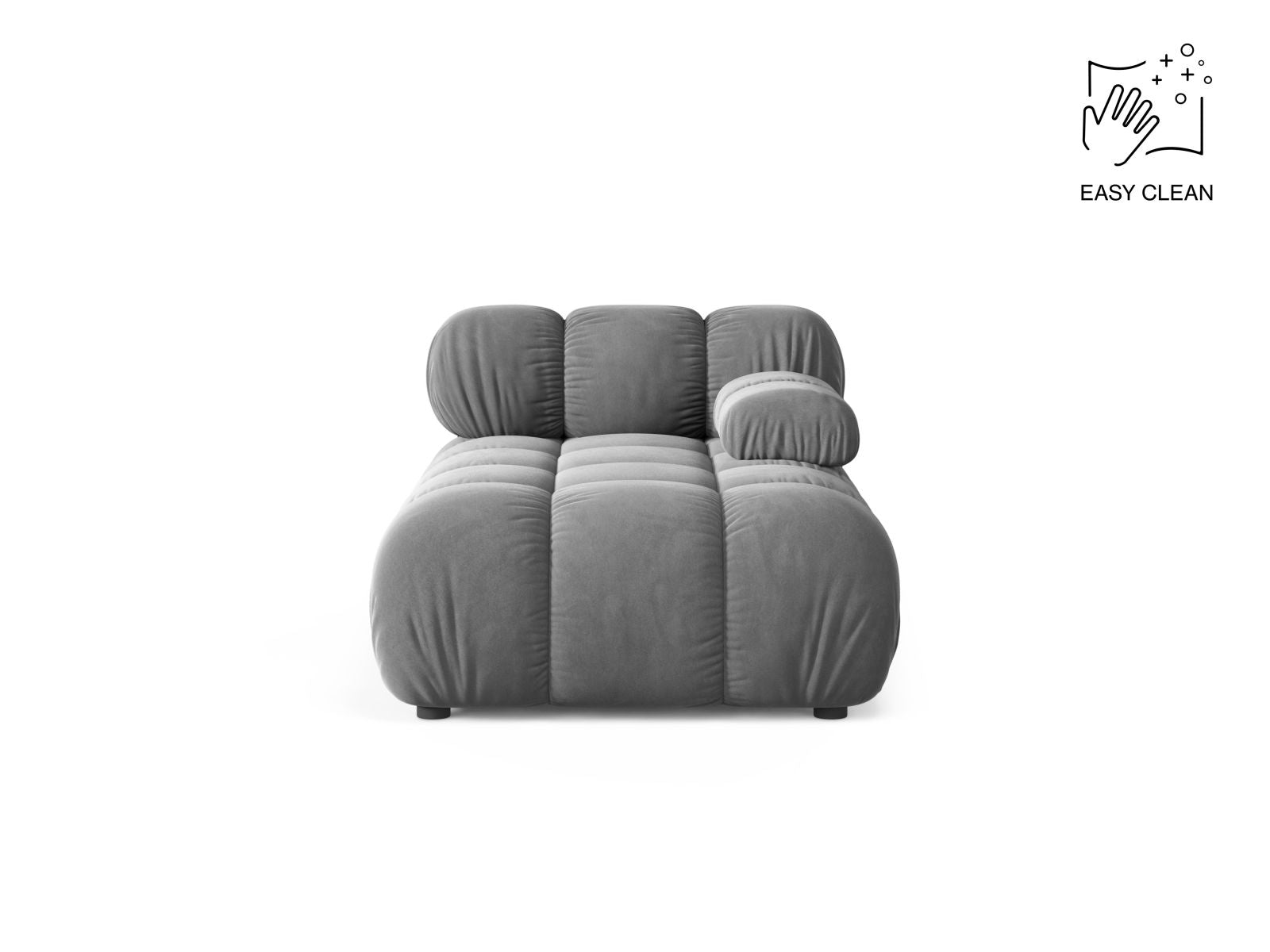 1-Sitzer Chaise Longue rechts Bellis in Light Grey-Venus präsentiert im Onlineshop von KAQTU Design AG. Modulares Sofa ist von Micadoni