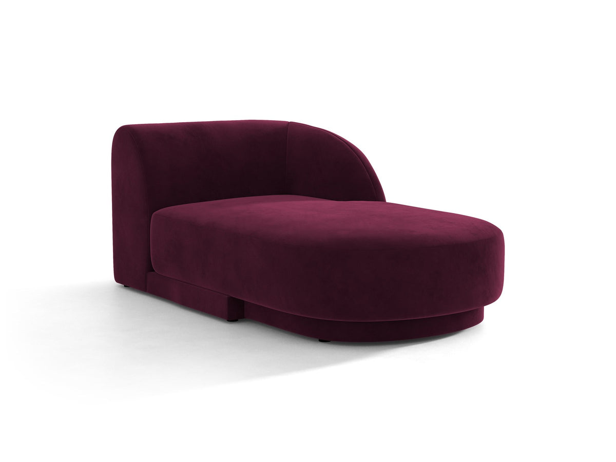 Miley Chaiselongue von Micadoni in Dunkelbeige, Stoffbezug Bluvel, rechtsseitige Ausrichtung, schwarze Kunststoffbeine, modulares Sofa-Element.