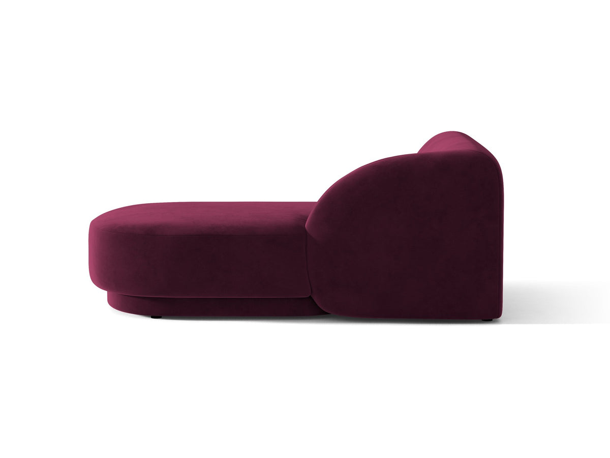 Miley Chaiselongue von Micadoni in Dunkelbeige, Stoffbezug Bluvel, rechtsseitige Ausrichtung, schwarze Kunststoffbeine, modulares Sofa-Element.